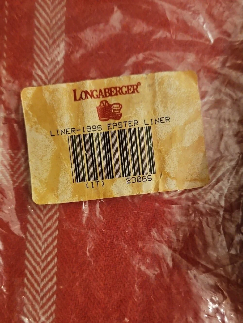 Longaberger 7x5 1996 Easter Liner. NIB